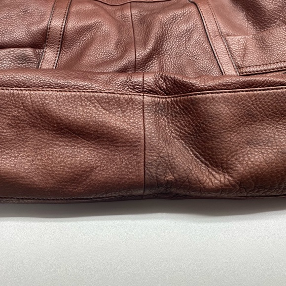 EUC B. Makowsky Leather Brown Sloughy Shoulder Bag - Picture 15 of 16